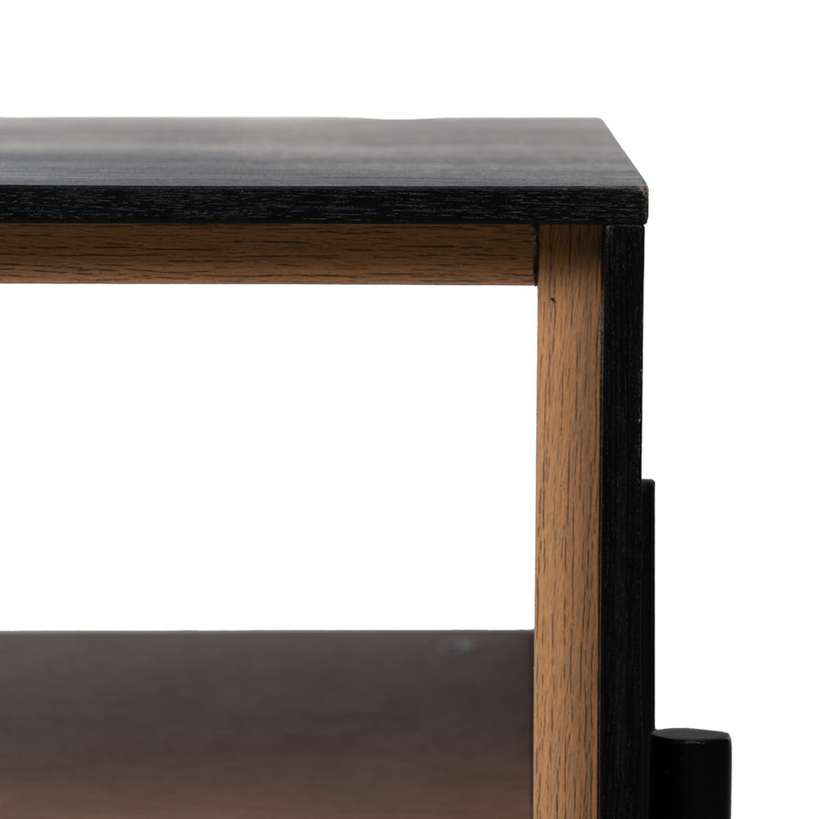MESA CENTRO NEGRO-NATURAL DM-MADERA 124 X 60 X 43,50 CM