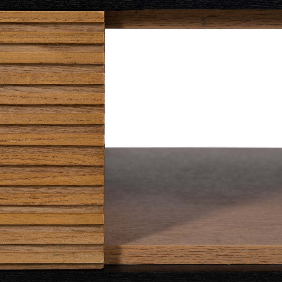 MESA CENTRO NEGRO-NATURAL DM-MADERA 124 X 60 X 43,50 CM