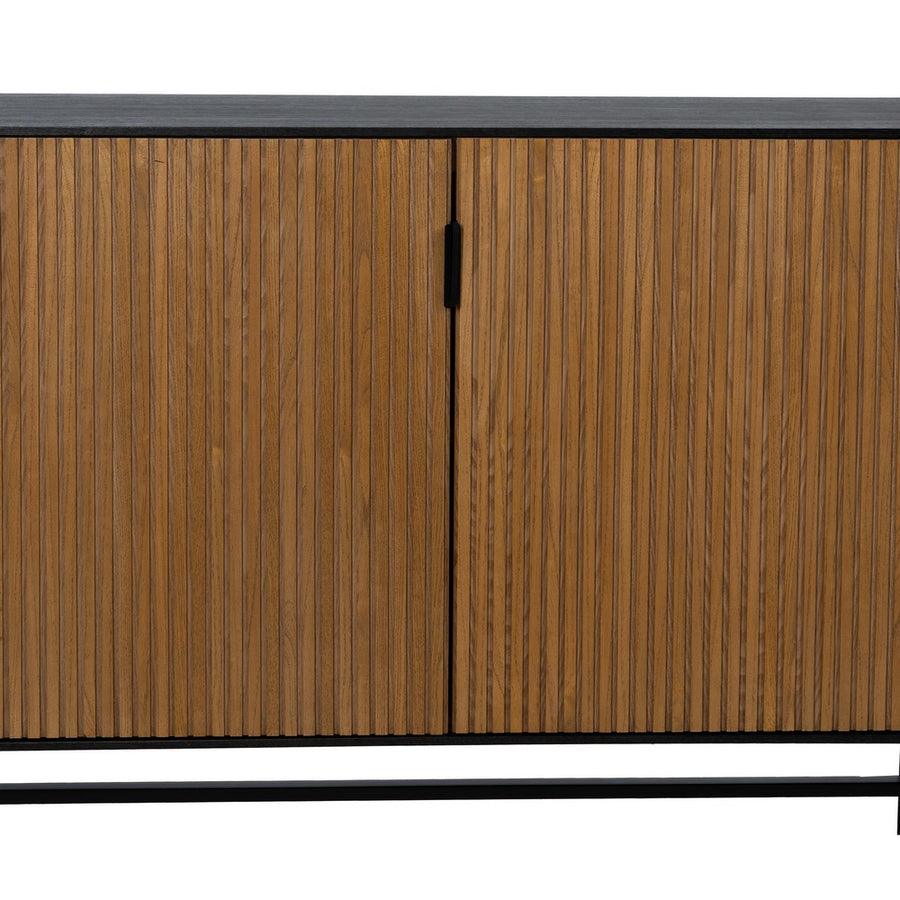 APARADOR NEGRO-NATURAL DM-MADERA 204 X 40 X 81,50 CM