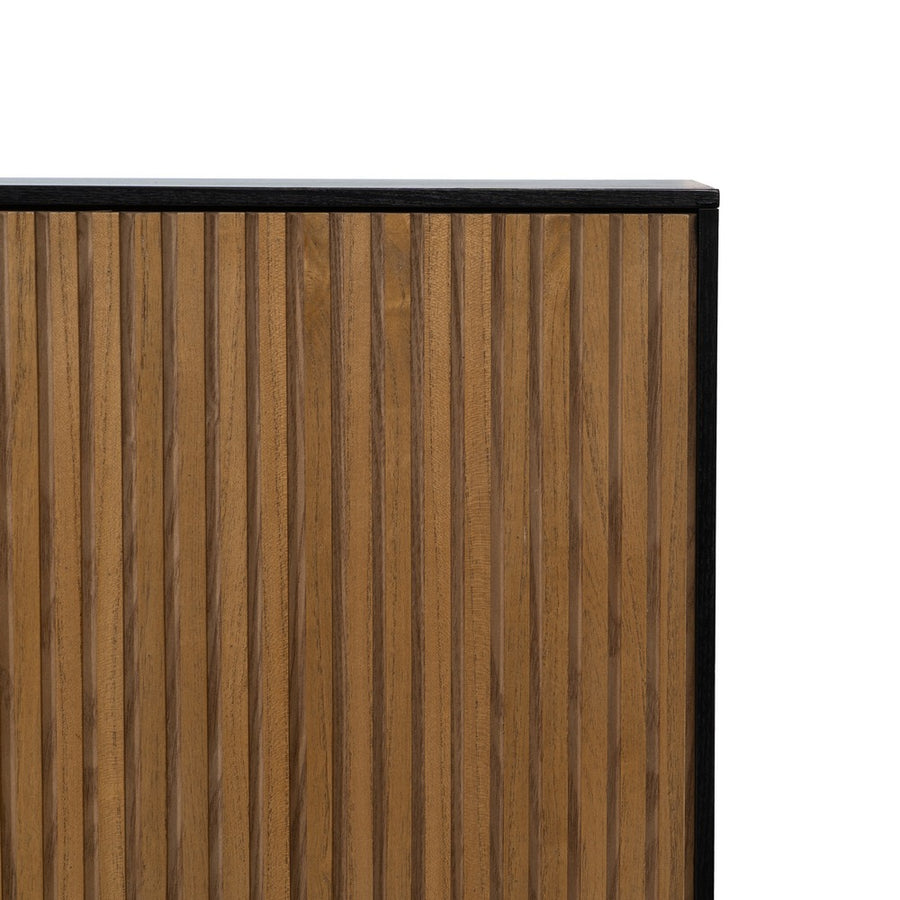 APARADOR NEGRO-NATURAL DM-MADERA 204 X 40 X 81,50 CM