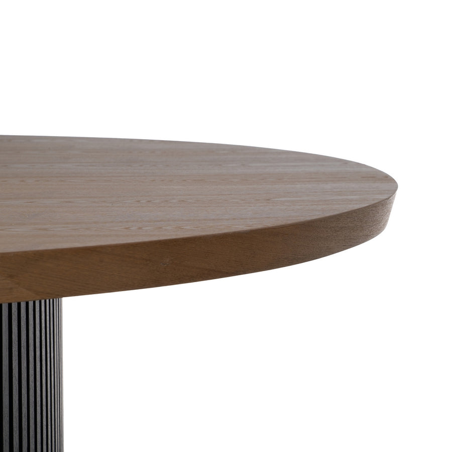 MESA COMEDOR NEGRO-NATURAL DM-MADERA 220 X 113 X 75 CM