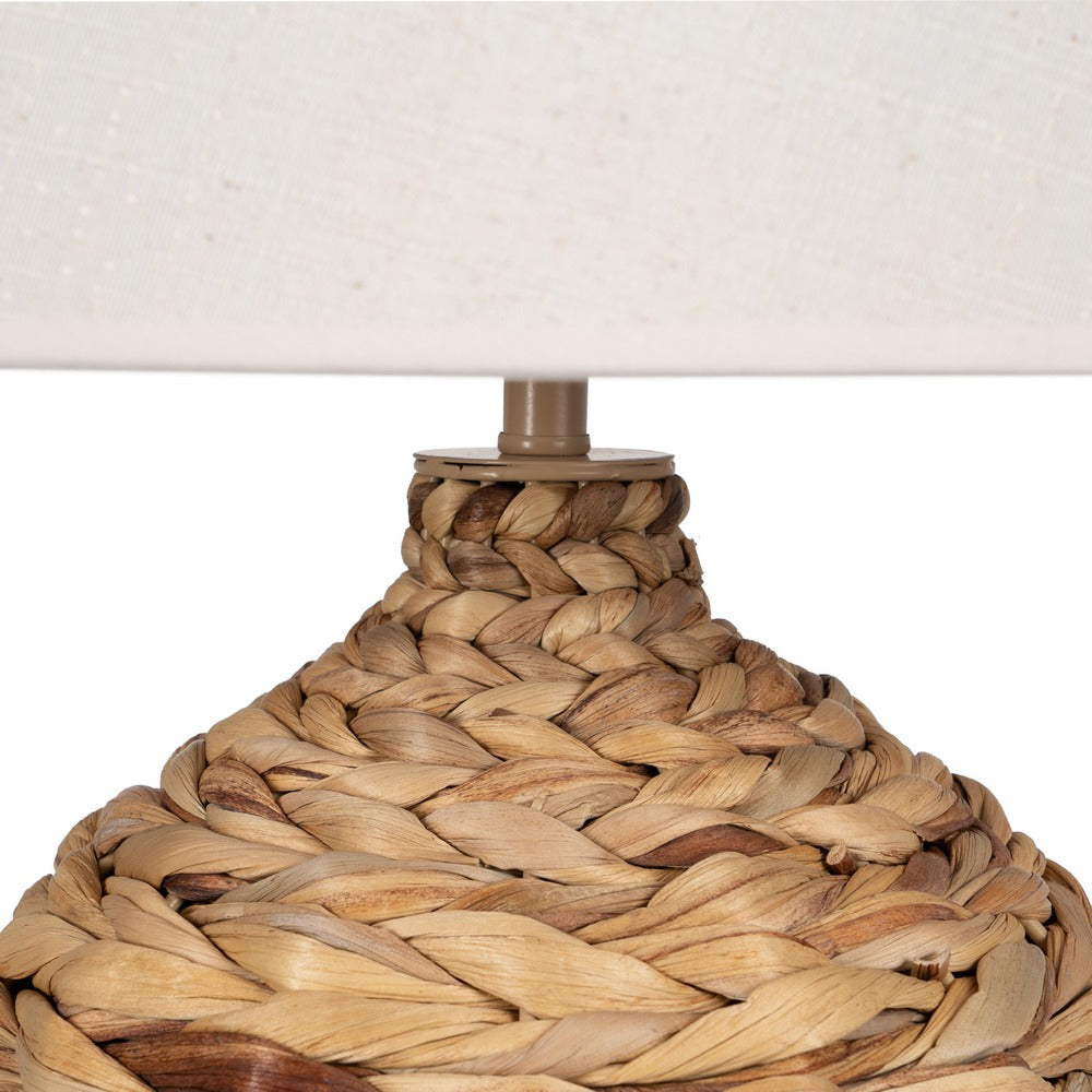 LÁMPARA MESA NATURAL FIBRA NATURAL 40 X 40 X 69,50 CM