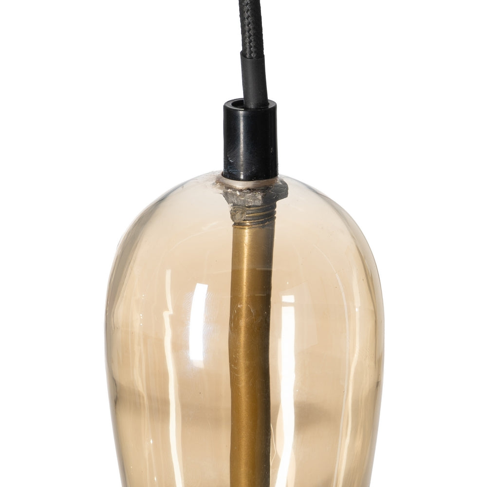 LÁMPARA TECHO CARAMELO METAL-CRISTAL 33 X 33 X 39,50 CM