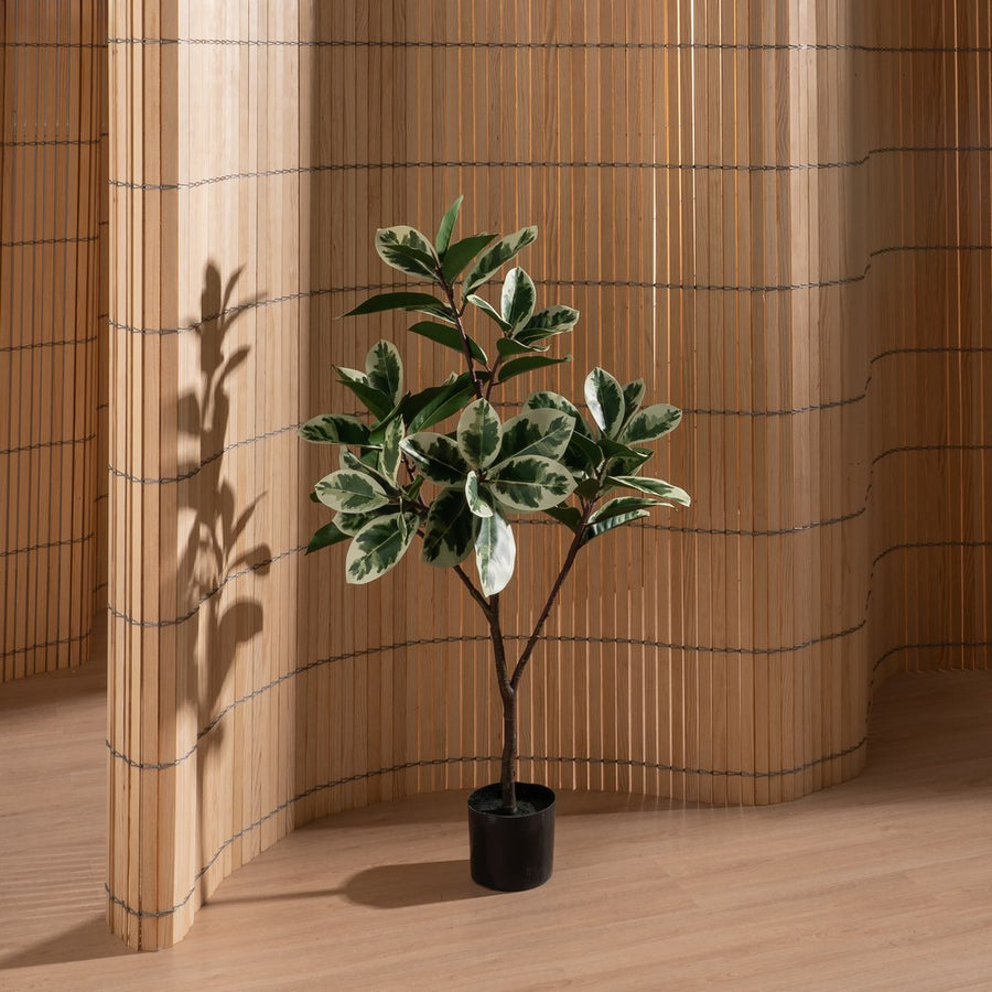 PLANTA MAGNOLIA VERDE-BLANCO GOMA 120 CM