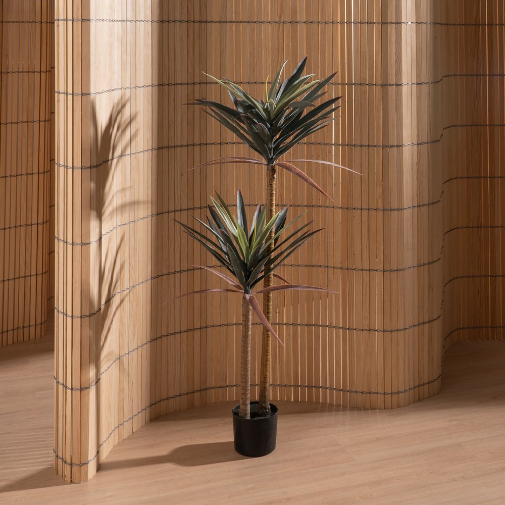PLANTA YUCA VERDE GOMA DECORACIÓN 125 CM