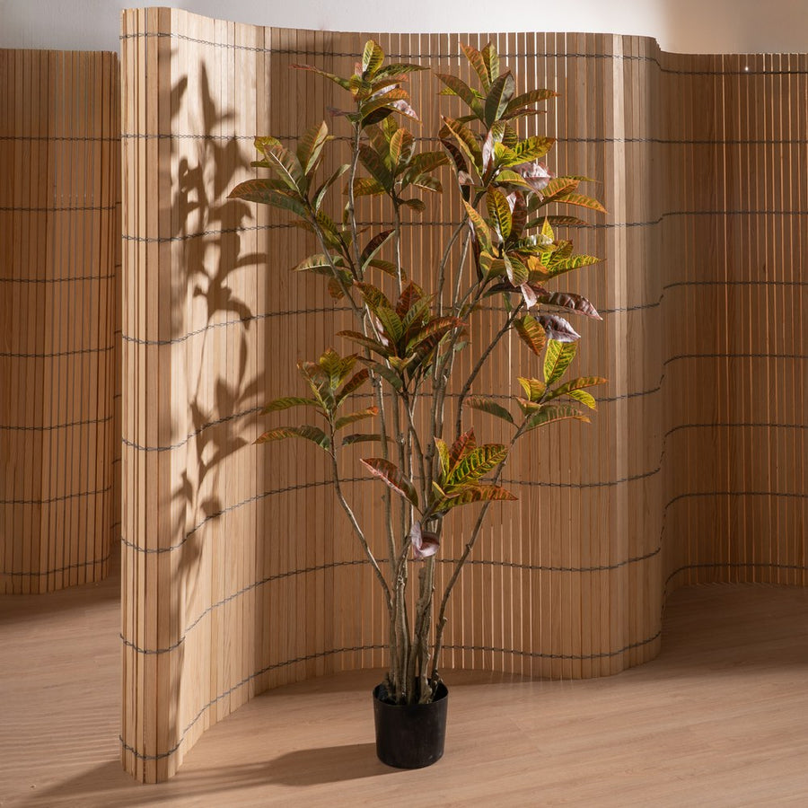 PLANTA CROTON ROJO GOMA DECORACIÓN 150 CM