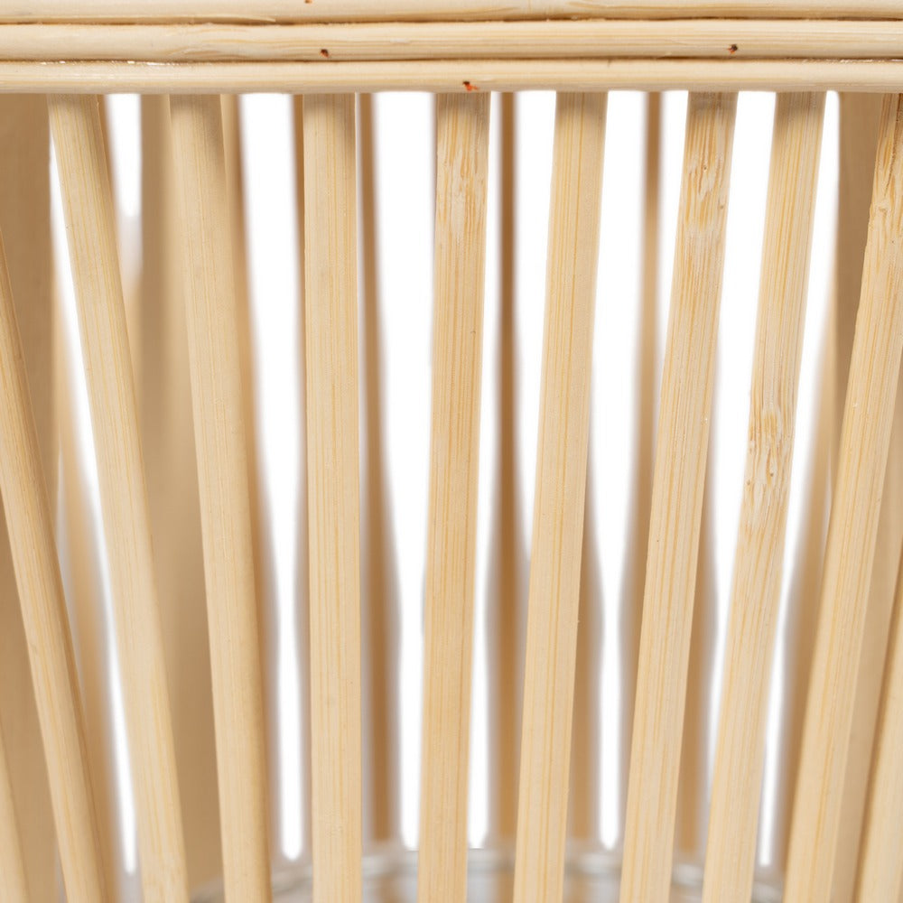 NATURAL BAMBOO CANDLE HOLDER LANTERN 20 X 20 X 50 CM