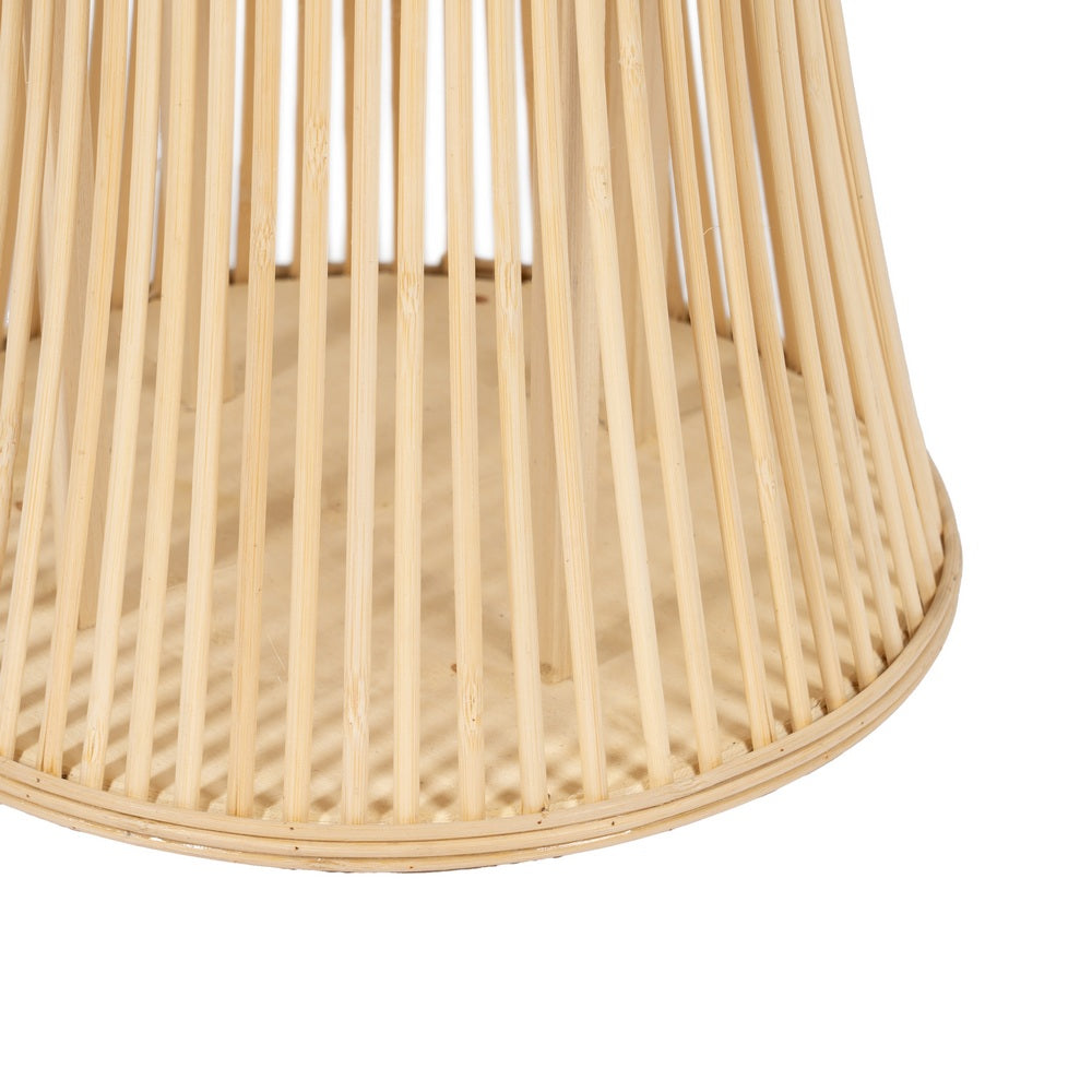 NATURAL BAMBOO CANDLE HOLDER LANTERN 20 X 20 X 50 CM