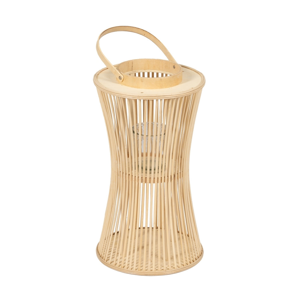 FAROL PORTAVELAS NATURAL BAMB� 20 X 20 X 50 CM