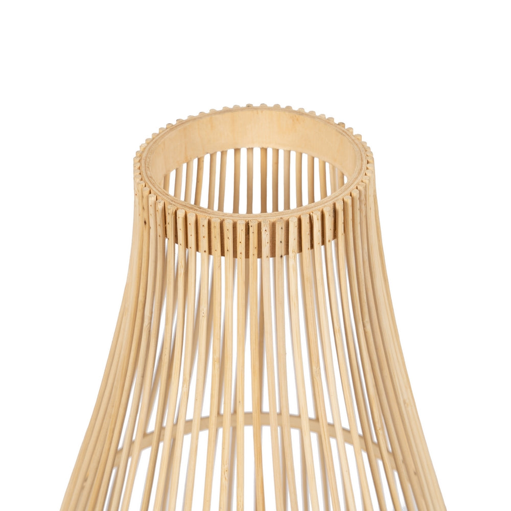 BAMBOO CANDLE HOLDER LANTERN 30 X 30 X 55 CM