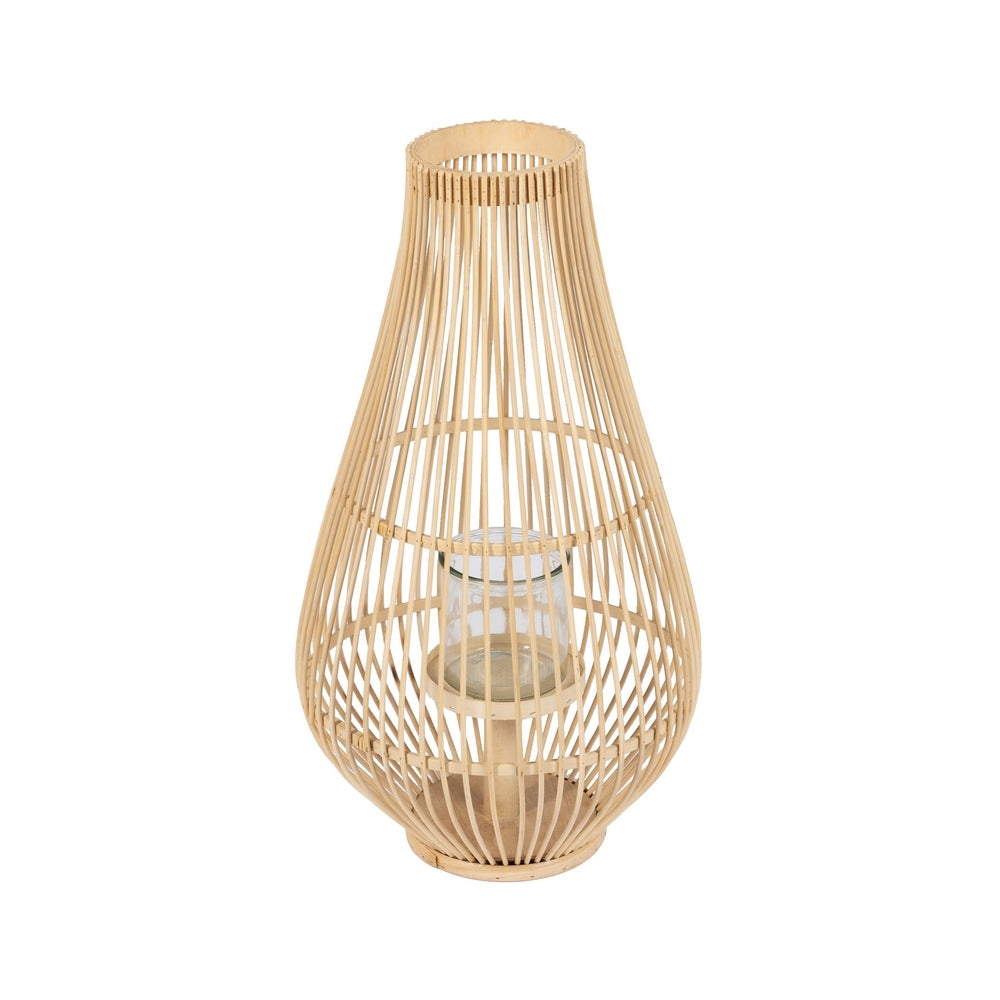 FAROL PORTAVELAS NATURAL BAMB� 30 X 30 X 55 CM