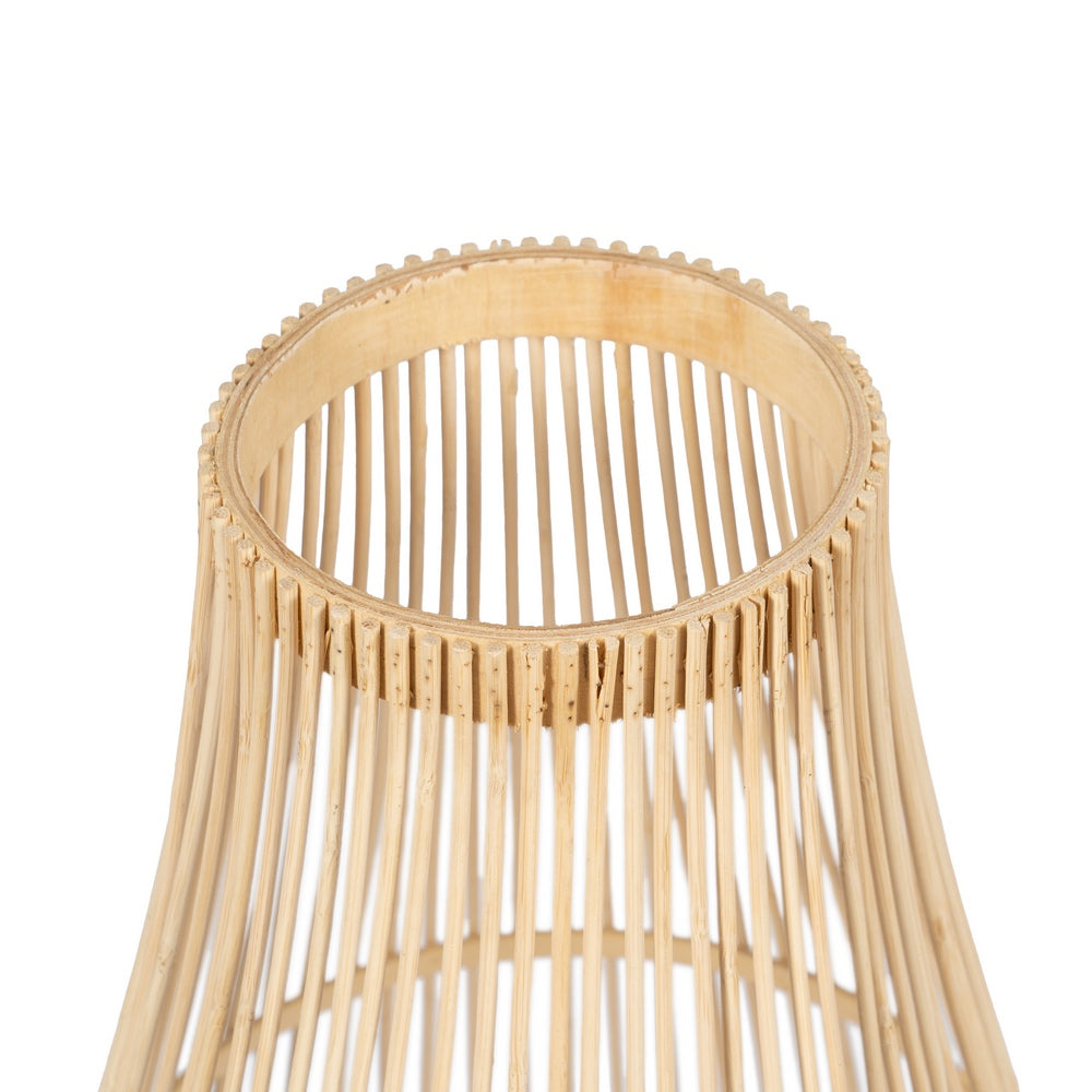 BAMBOO CANDLE HOLDER LANTERN NATURAL 35 X 35 X 66 CM