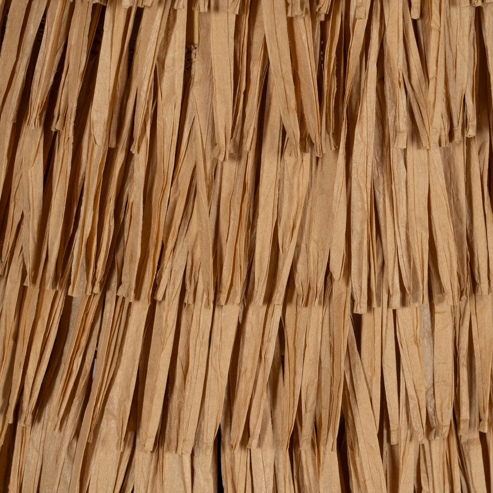 LÁMPARA MESA FIBRA NATURAL ILUMINACIÓN 26 X 26 X 39 CM