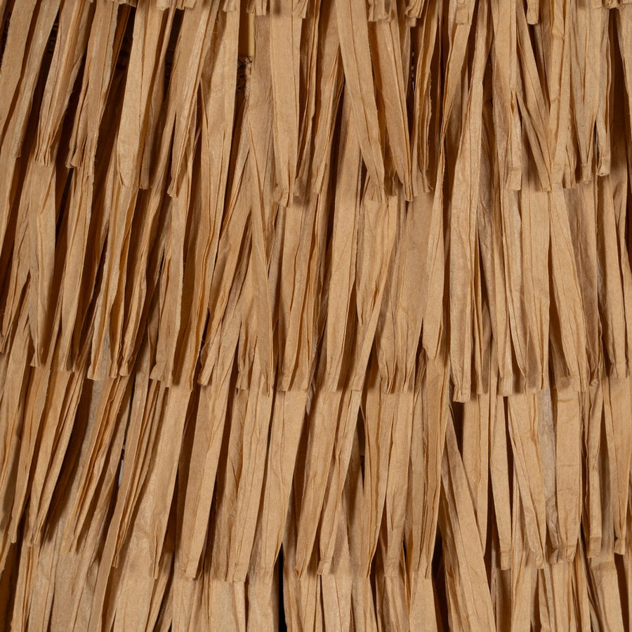LÁMPARA MESA FIBRA NATURAL ILUMINACIÓN 26 X 26 X 39 CM