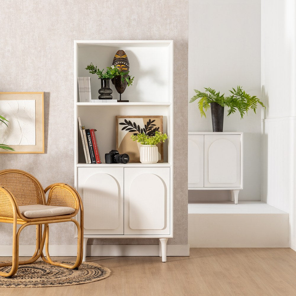 LIBRERÍA BLANCO DM-MADERA 80 X 40 X 175 CM