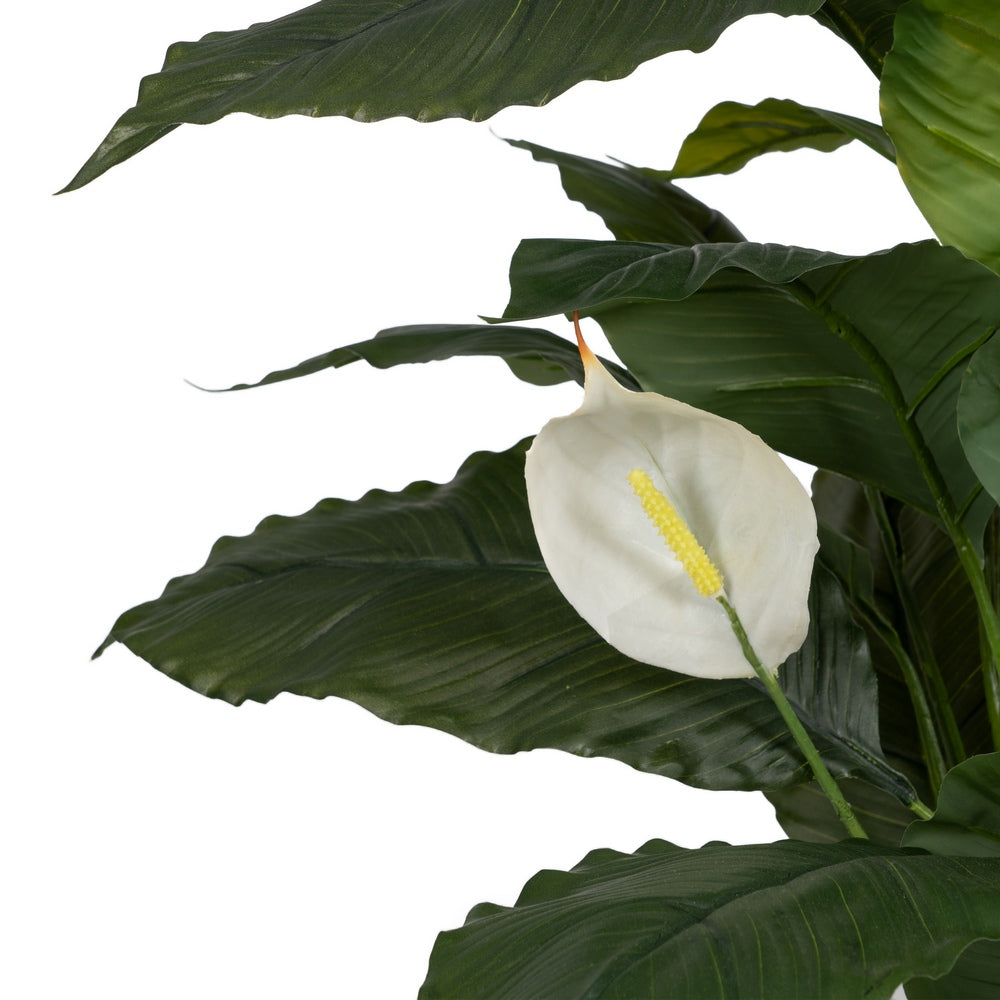 PLANTA VERDE-BLANCO POLIETILENO JARDÍN 130 CM