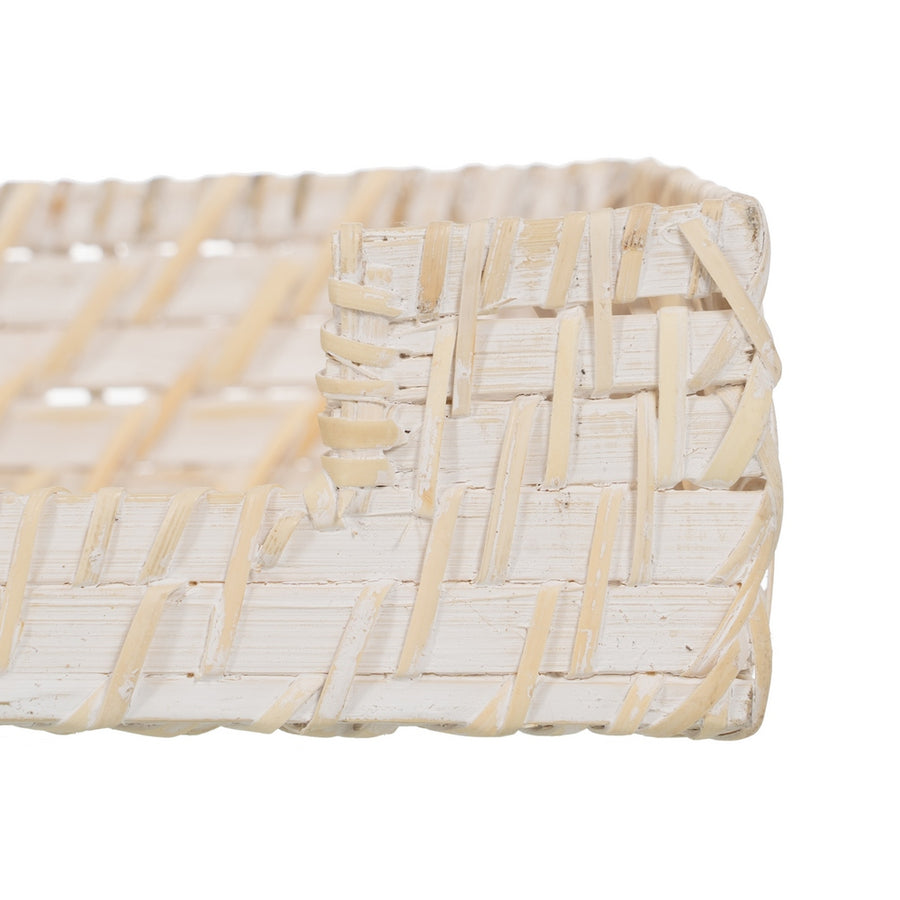 SERVILLETERO BLANCO FIBRA NATURAL COCINA 18 X 18 X 6 CM