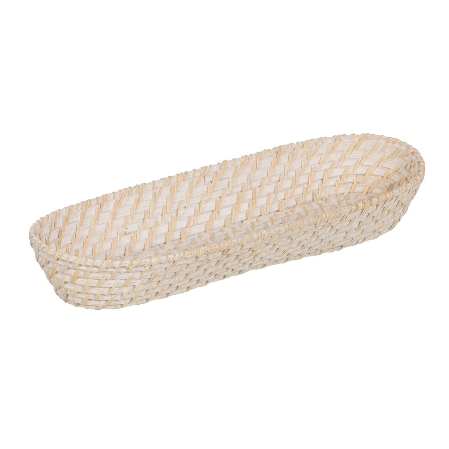 S/2 BANDEJA BLANCO FIBRA NATURAL 44 X 17 X 7 CM