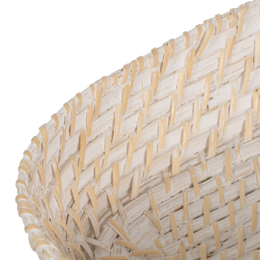 S/2 BANDEJA BLANCO FIBRA NATURAL 44 X 17 X 7 CM