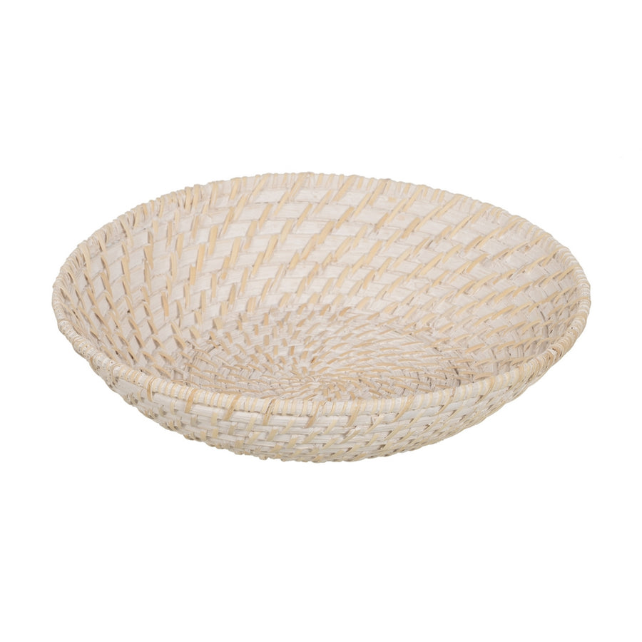 S/2 CENTRO MESA BLANCO FIBRA NATURAL 35 X 35 X 8 CM
