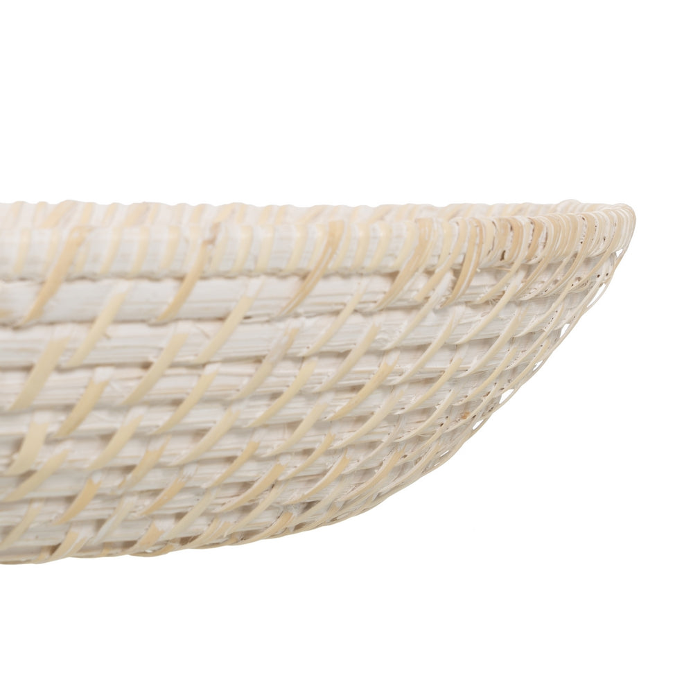 S/2 CENTRO MESA BLANCO FIBRA NATURAL 35 X 35 X 8 CM