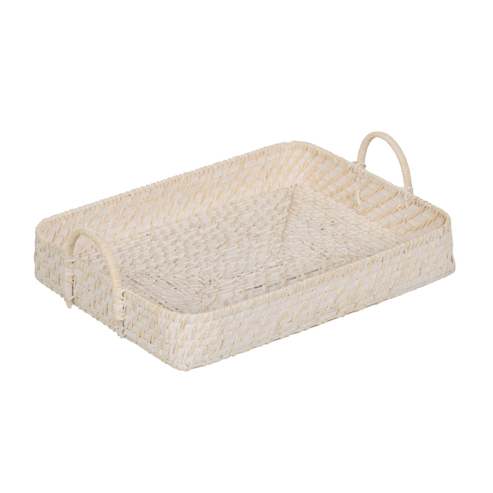S/2 BANDEJA BLANCO FIBRA NATURAL 45 X 34 X 13 CM