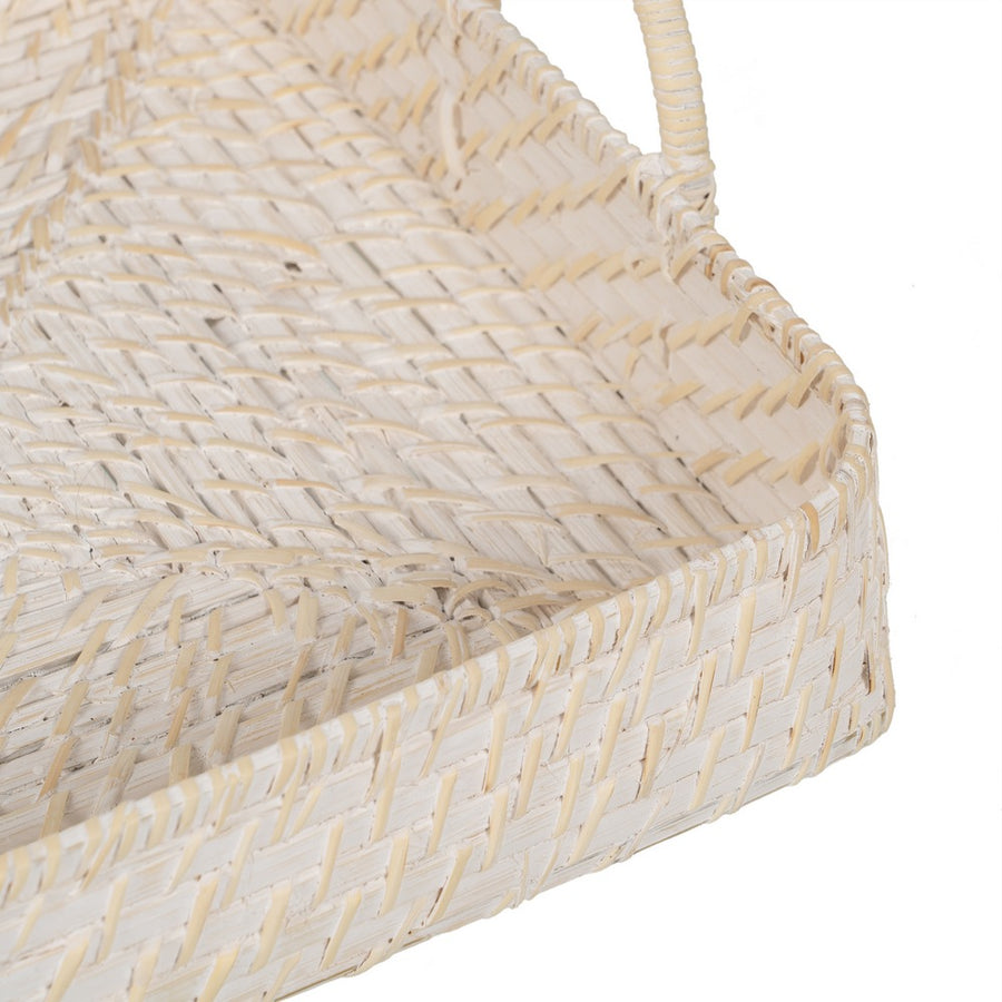 S/2 BANDEJA BLANCO FIBRA NATURAL 45 X 34 X 13 CM