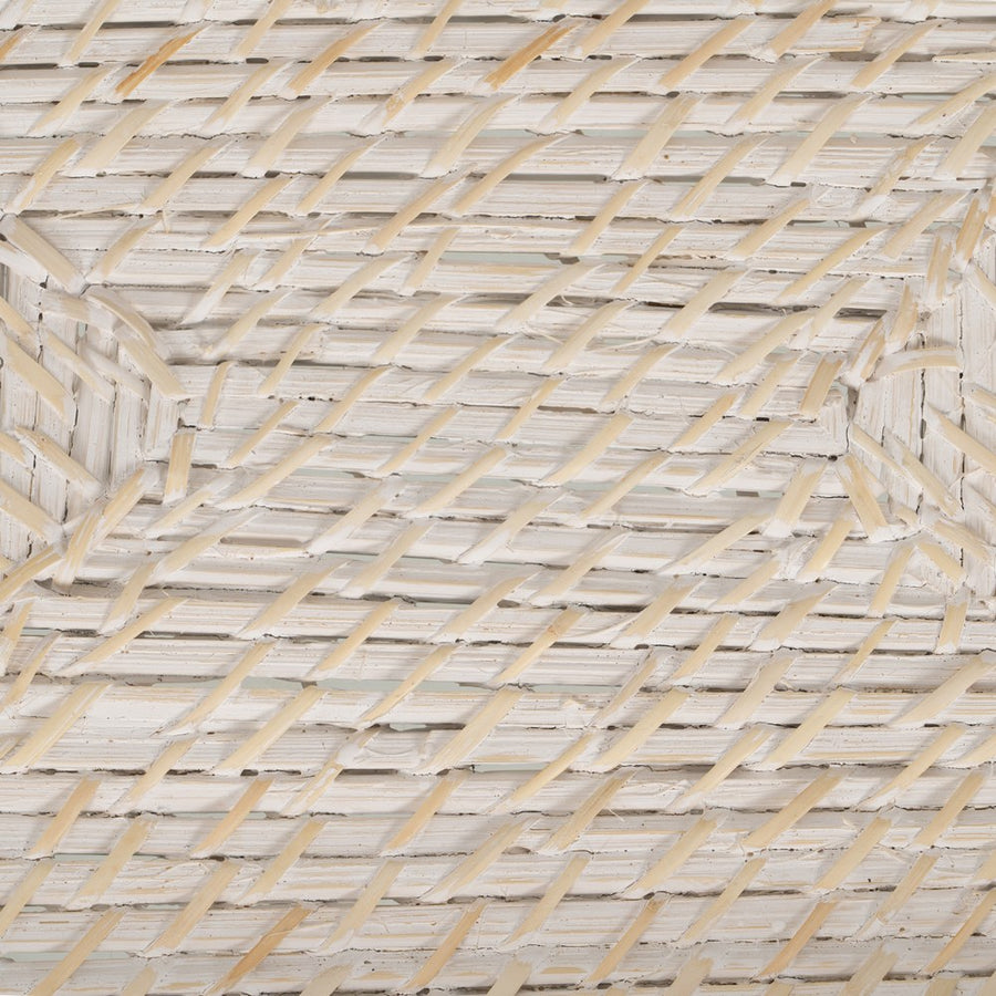 S/2 BANDEJA BLANCO FIBRA NATURAL 45 X 34 X 13 CM