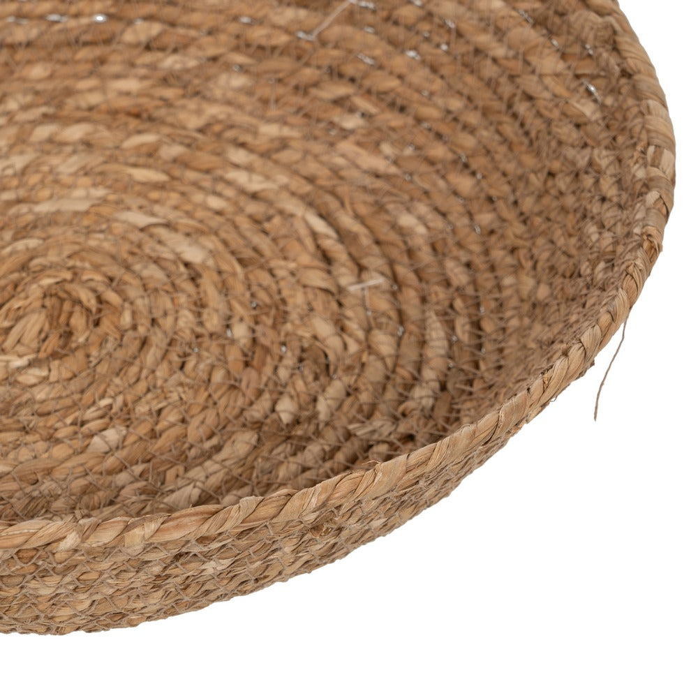 S/2 CENTRO MESA FIBRA NATURAL DECORACIÓN 31 X 31 X 7 CM