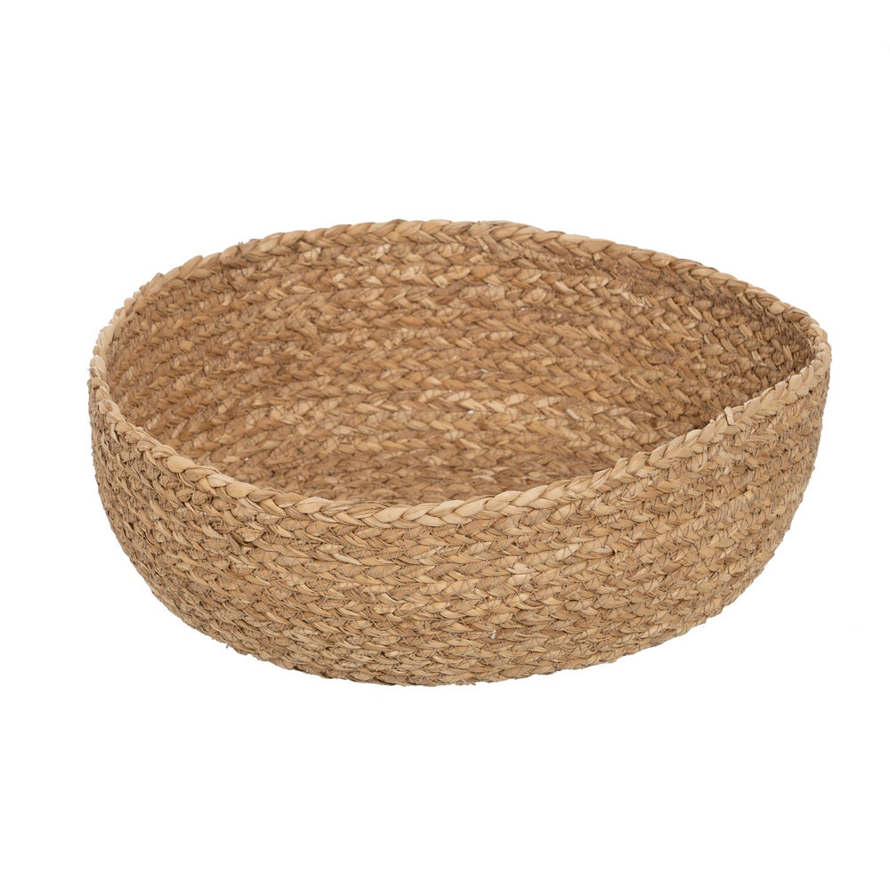S/3 CESTA FIBRA NATURAL DECORACIÓN 34 X 34 X 11 CM