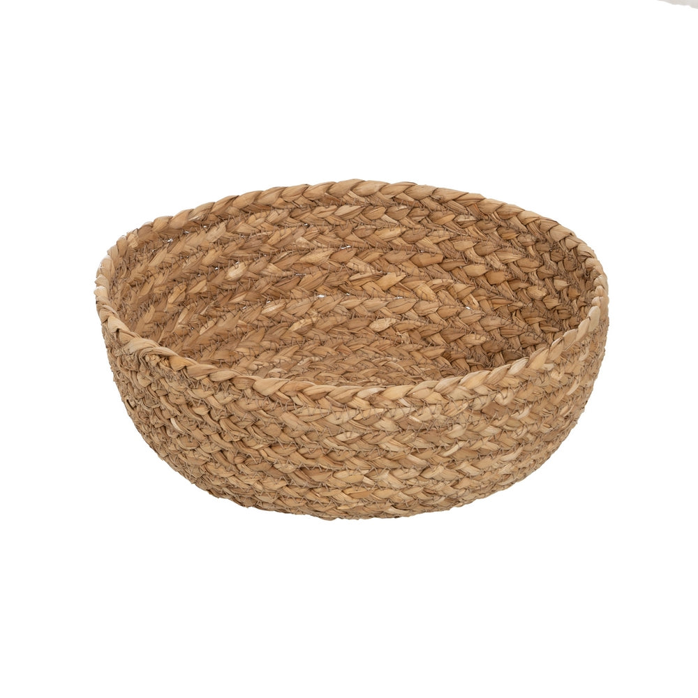 S/3 CESTA FIBRA NATURAL DECORACIÓN 34 X 34 X 11 CM