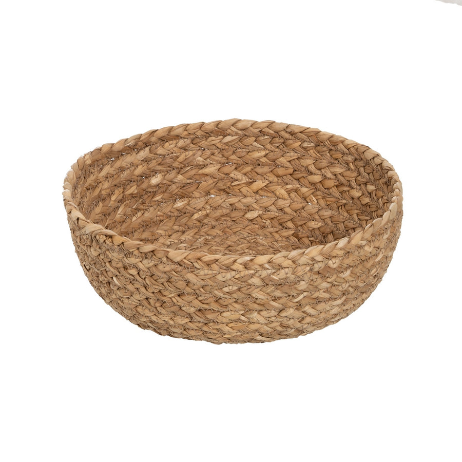 S/3 CESTA FIBRA NATURAL DECORACIÓN 34 X 34 X 11 CM