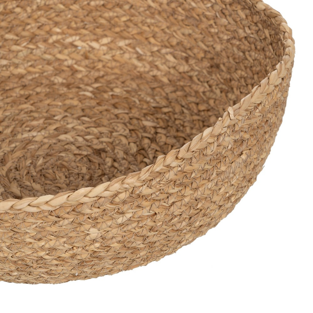 S/3 CESTA FIBRA NATURAL DECORACIÓN 34 X 34 X 11 CM