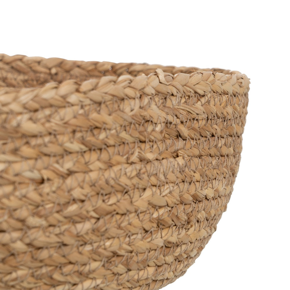 S/3 CESTA FIBRA NATURAL DECORACIÓN 34 X 34 X 11 CM