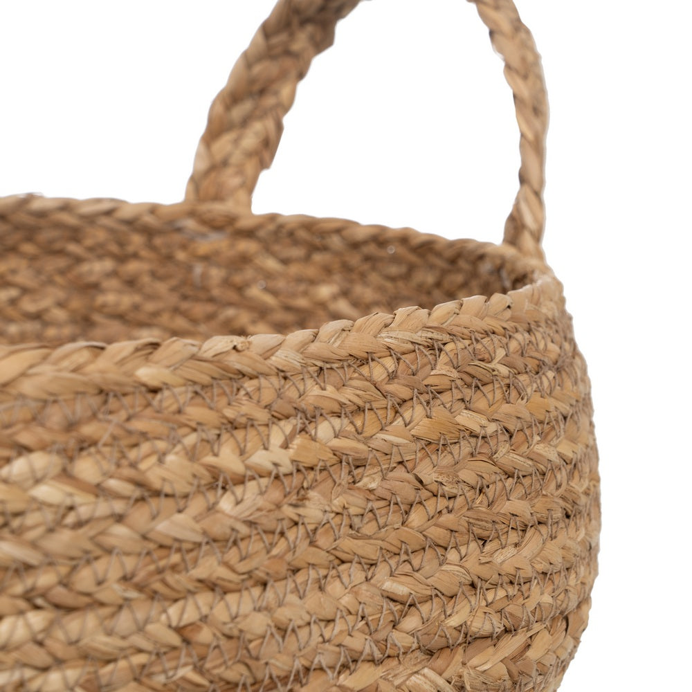 CESTA FIBRA NATURAL DECORACIÓN 37 X 37 X 21 CM