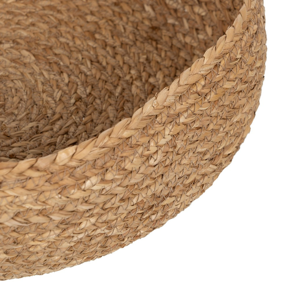 CESTA FIBRA NATURAL DECORACIÓN 37 X 37 X 21 CM