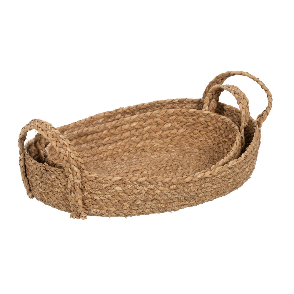 S/2 CESTA FIBRA NATURAL DECORACI�N 48 X 32 X 18 CM