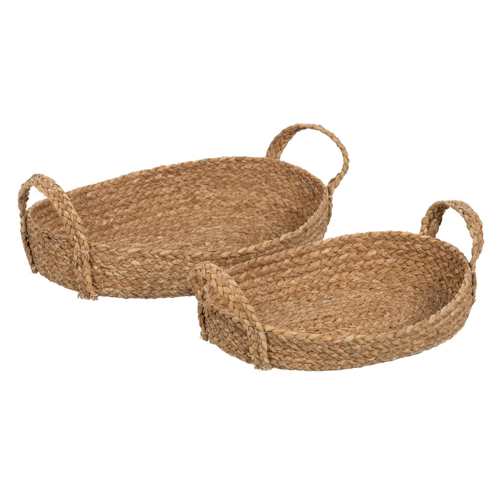 S/2 CESTA FIBRA NATURAL DECORACI�N 48 X 32 X 18 CM