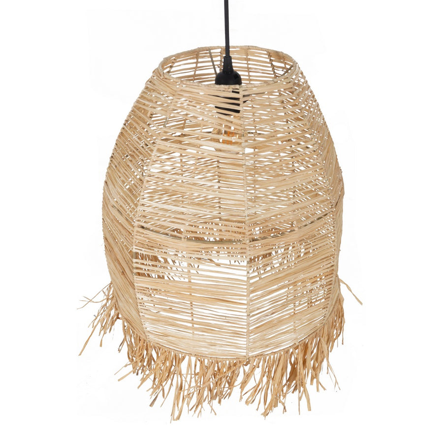 LÁMPARA TECHO FIBRA NATURAL ILUMINACIÓN 43 X 43 X 49 CM