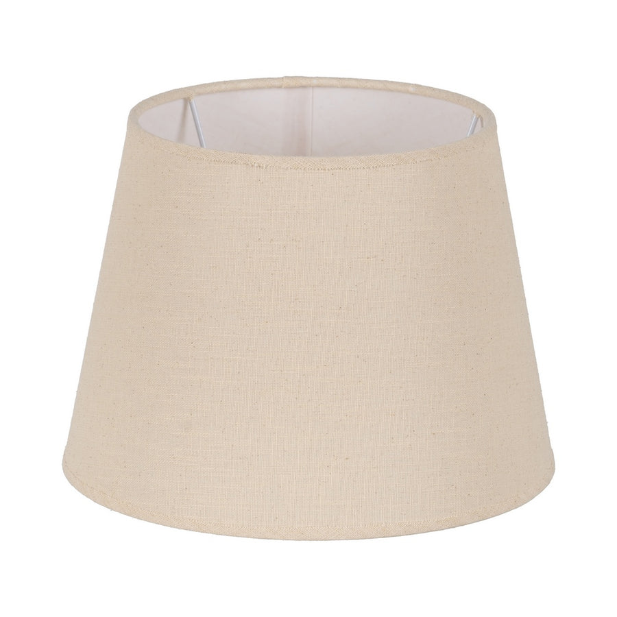 PANTALLA BEIGE TEJIDO ILUMINACIÓN 30 X 30 X 22 CM