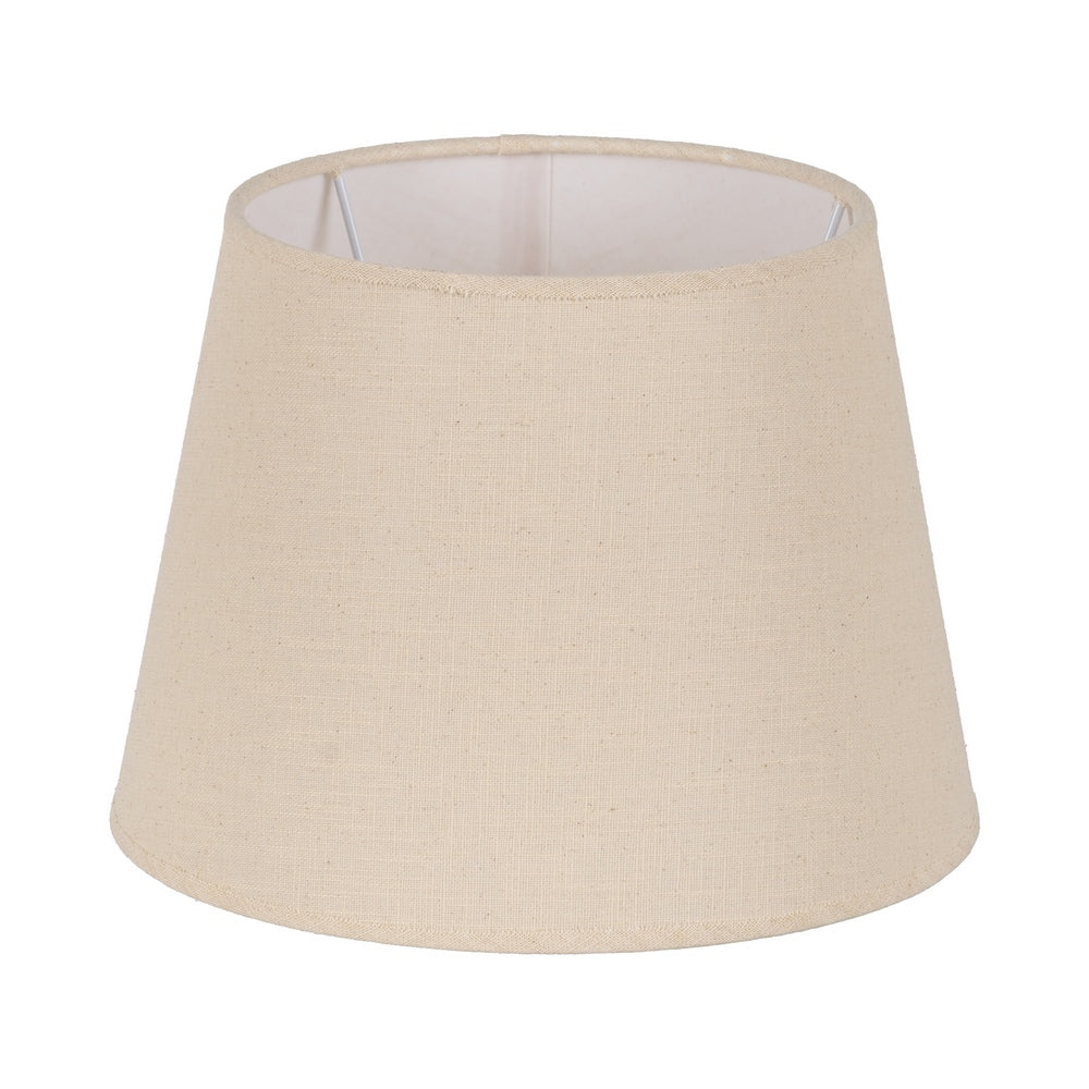 PANTALLA BEIGE TEJIDO ILUMINACIÓN 30 X 30 X 22 CM