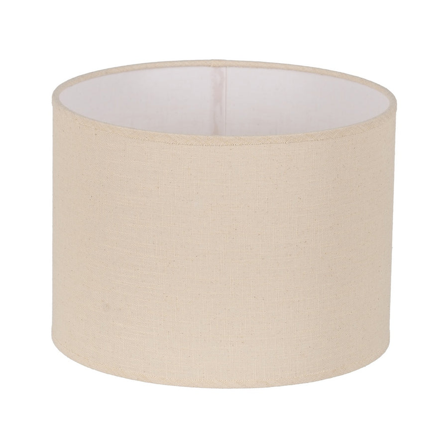 PANTALLA BEIGE TEJIDO ILUMINACIÓN 30 X 30 X 22 CM