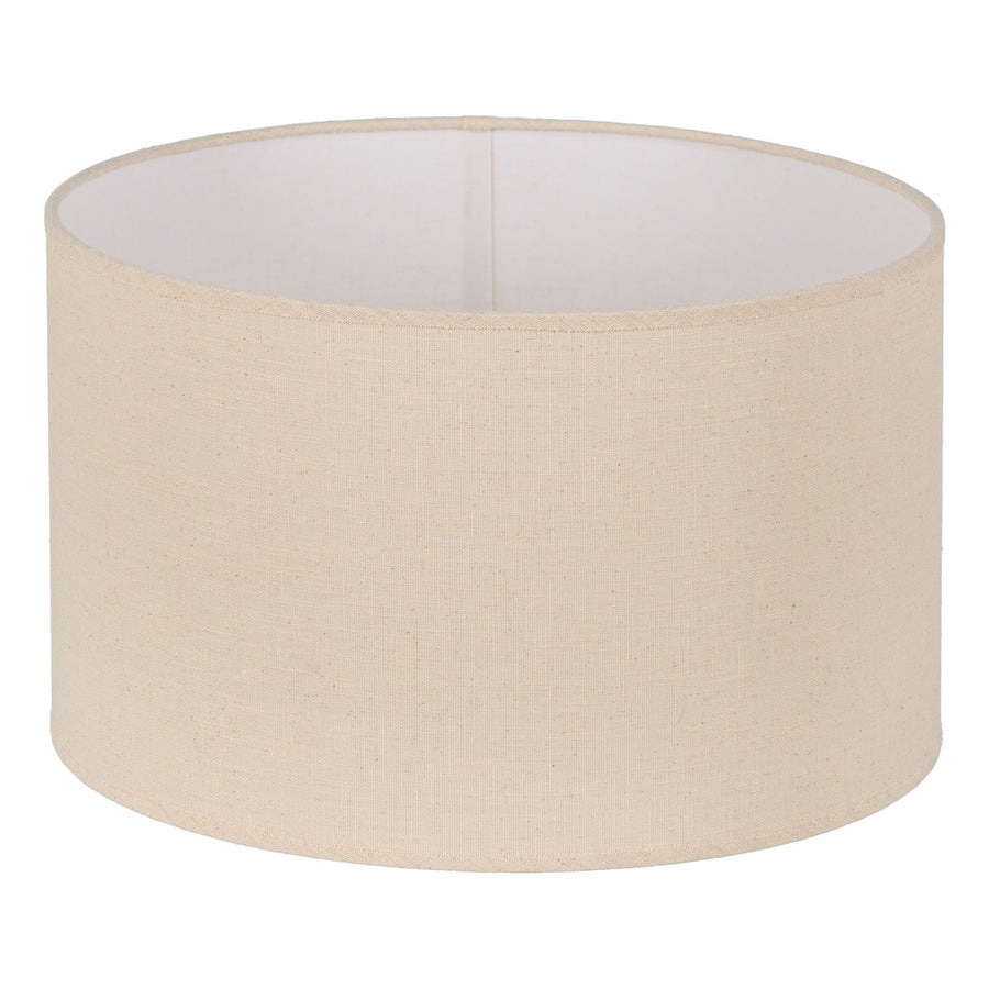 PANTALLA BEIGE TEJIDO ILUMINACIÓN 40 X 40 X 24 CM