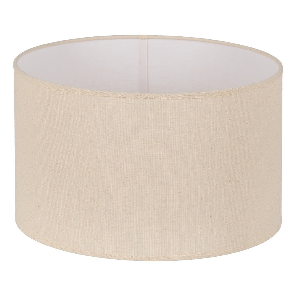 PANTALLA BEIGE TEJIDO ILUMINACIÓN 40 X 40 X 24 CM