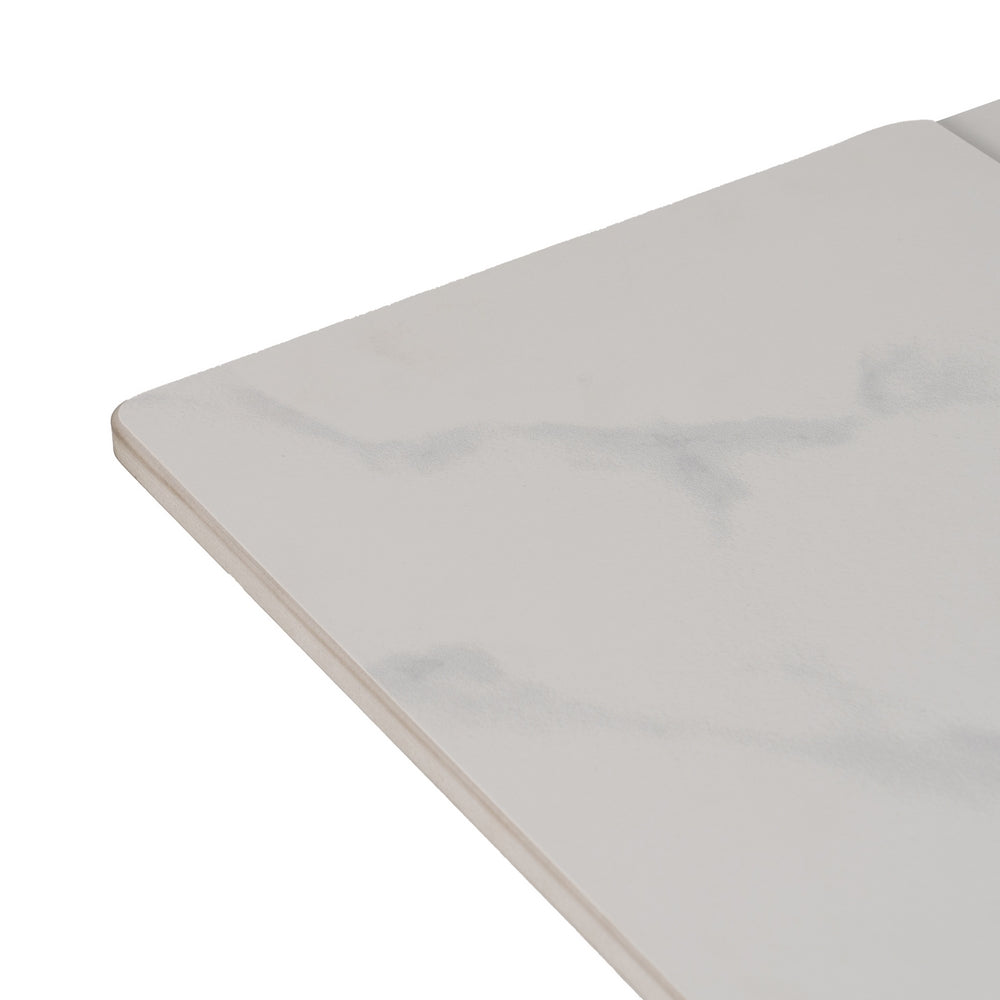 MESA EXTENSIBLE BLANCO-NEGRO 170 X 90 X 76 CM