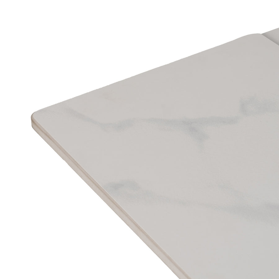 MESA EXTENSIBLE BLANCO-NEGRO 170 X 90 X 76 CM