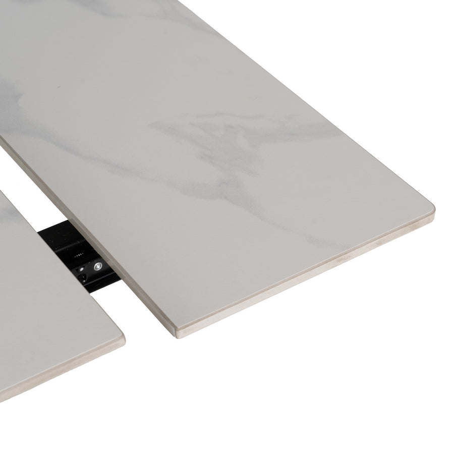 MESA EXTENSIBLE BLANCO-NEGRO 170 X 90 X 76 CM