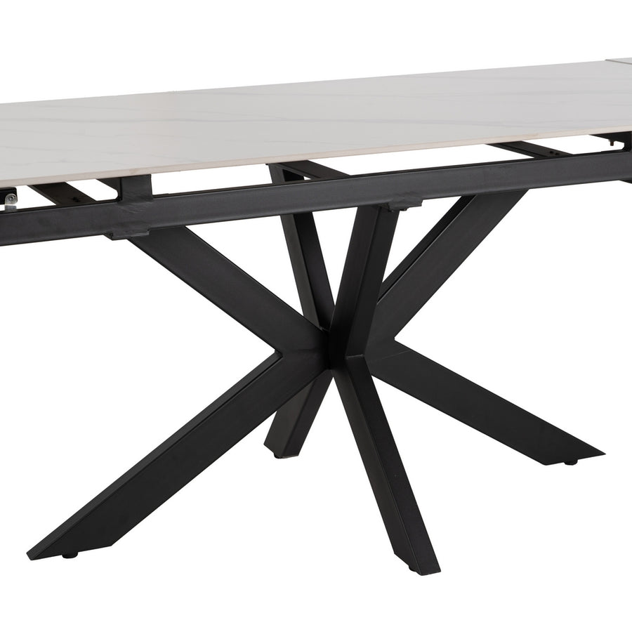 MESA EXTENSIBLE BLANCO-NEGRO 170 X 90 X 76 CM
