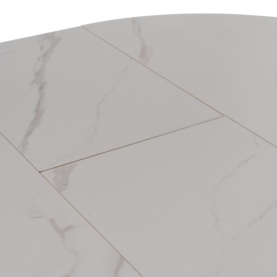 MESA EXTENSIBLE BLANCO-NEGRO 120 X 120 X 75 CM