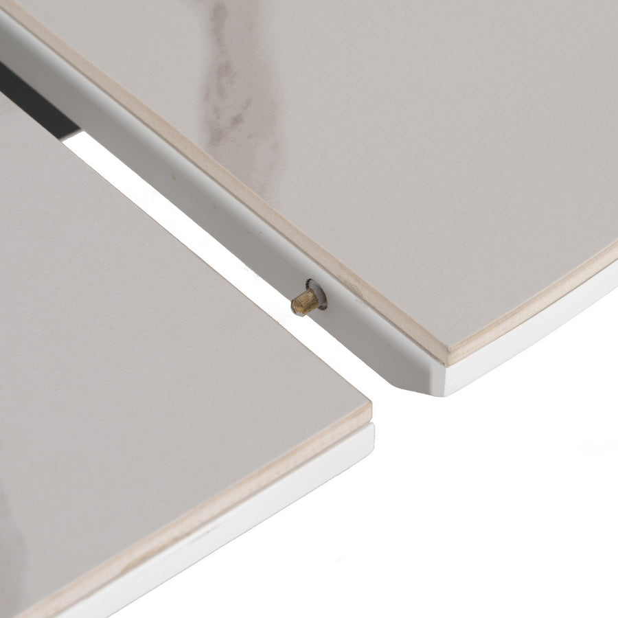 MESA EXTENSIBLE BLANCO-NEGRO 120 X 120 X 75 CM